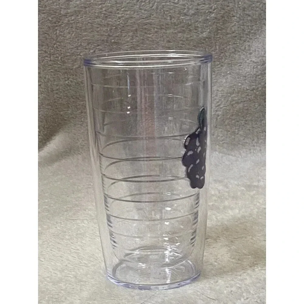 New NWOT Insulated Tervis Tumbler 14 oz Capacity Purple Grape Bunch Patch Emblem